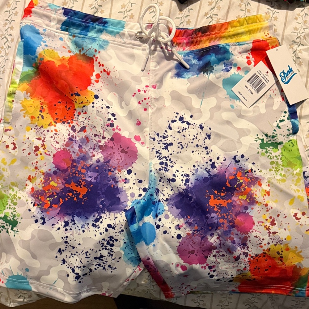 Fresh Colorful Splash Design Shorts
